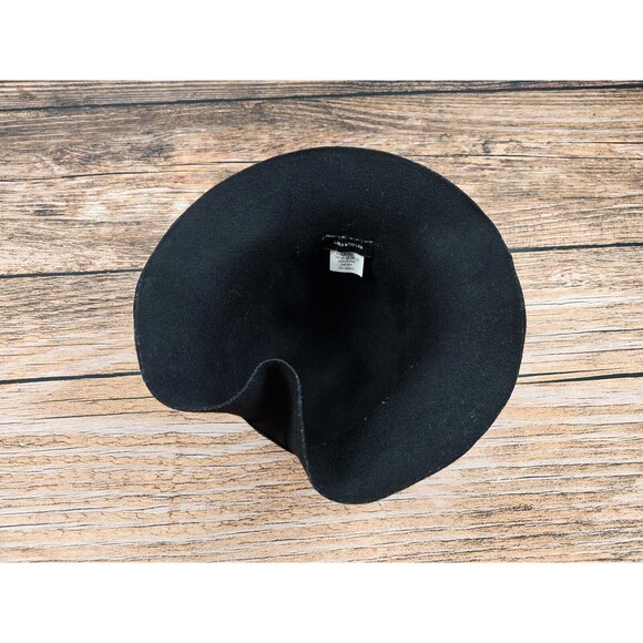 VTG 70s Lord & Taylor Italy Made Black 100% Wool Hat Retro Rockabilly Derby OS main image 6